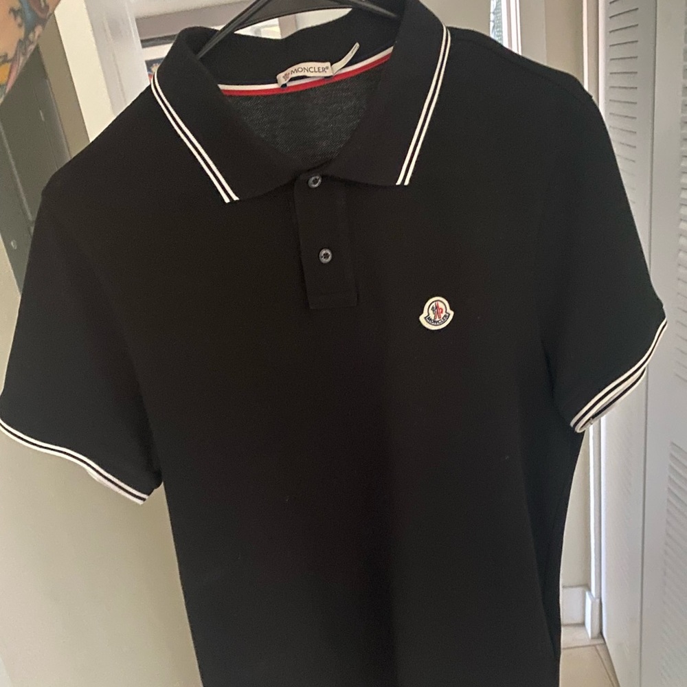 Authentic Moncler black polo.